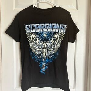 Scorpions Angels Graphic Band Tee in Black and Blue